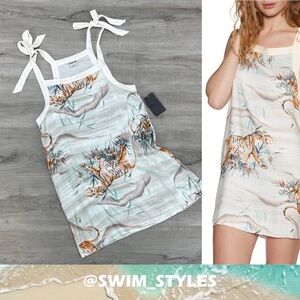 ☀️HURLEY☀️ PRINTED TIE DRESS COVER UP